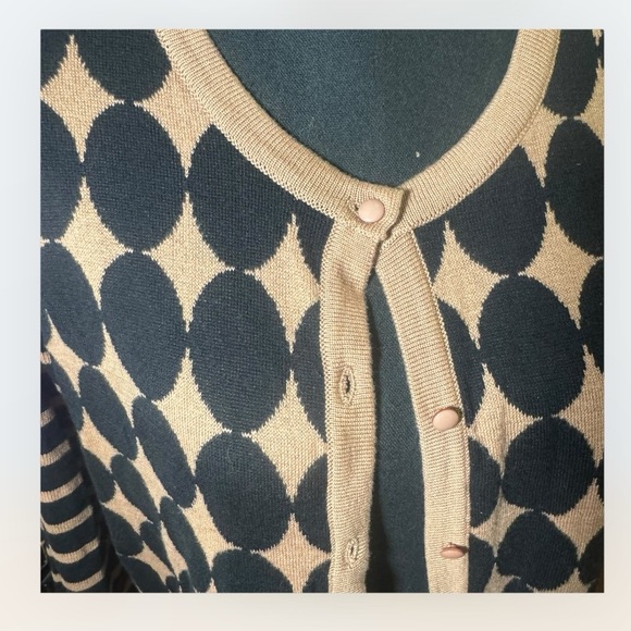 Cable and Gauge unique print cardigan XL geometric print button down academia - Picture 3 of 5